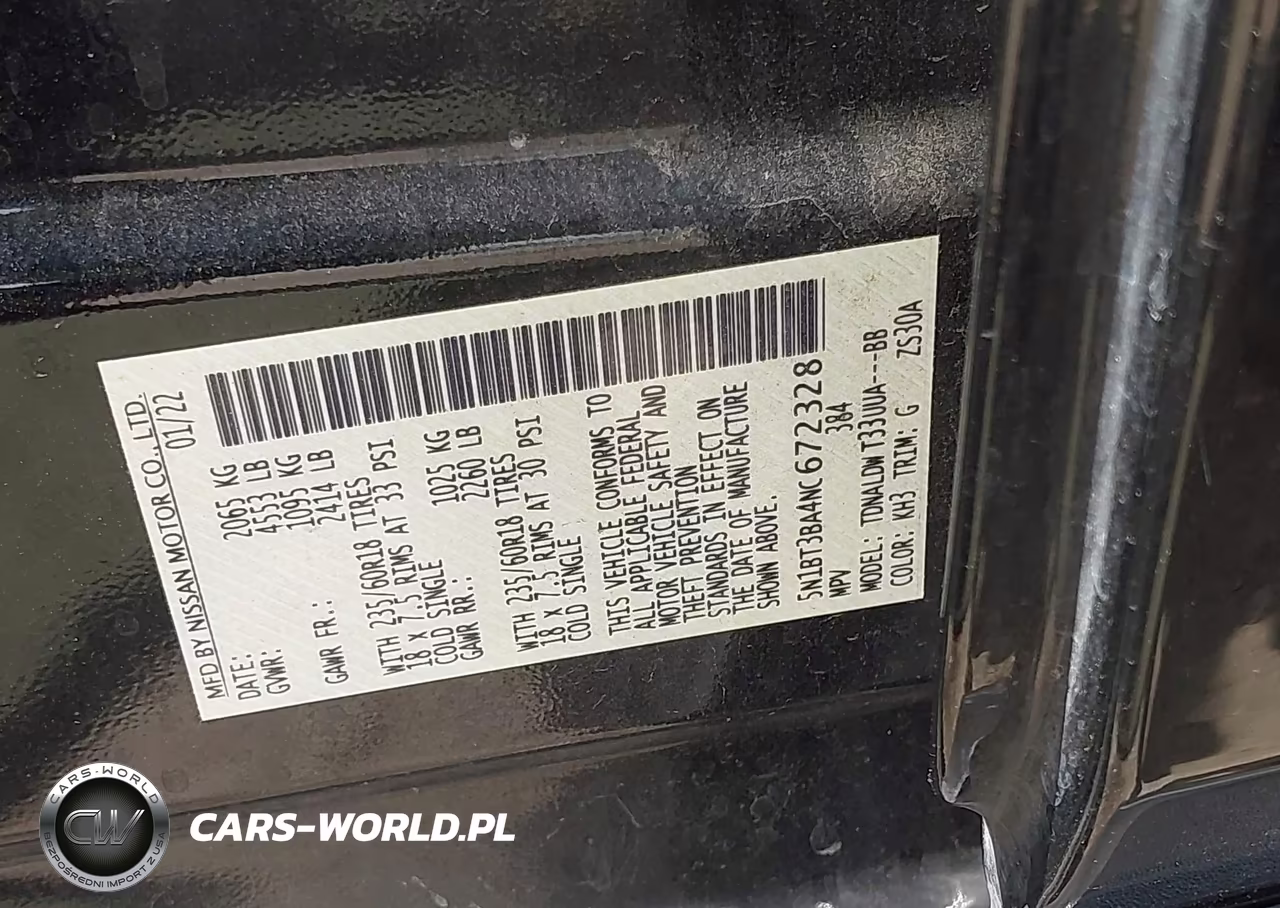 2022 Nissan Rogue Sv Fwd VIN:5N1BT3BA4NC672328 - 9