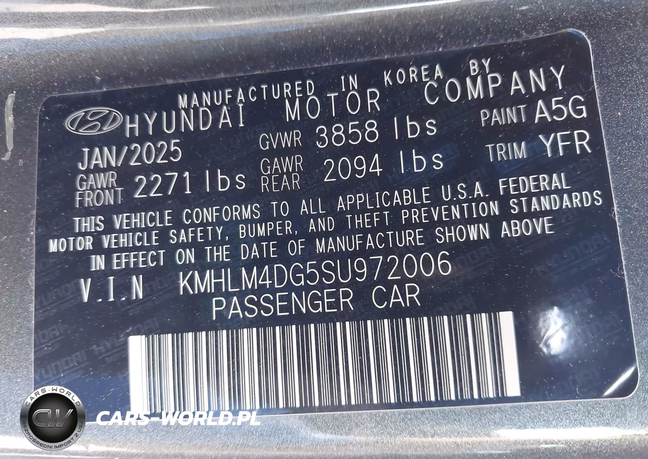 2025 Hyundai Elantra Sel Sport VIN:KMHLM4DG5SU972006 - 9