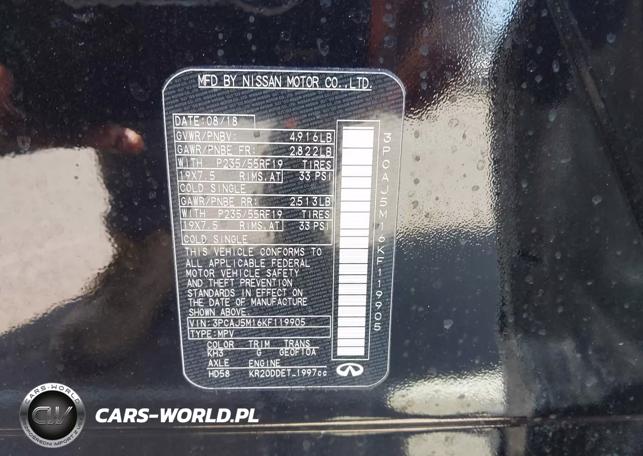2019 Infiniti Qx50 Essential VIN:3PCAJ5M16KF119905 - 9