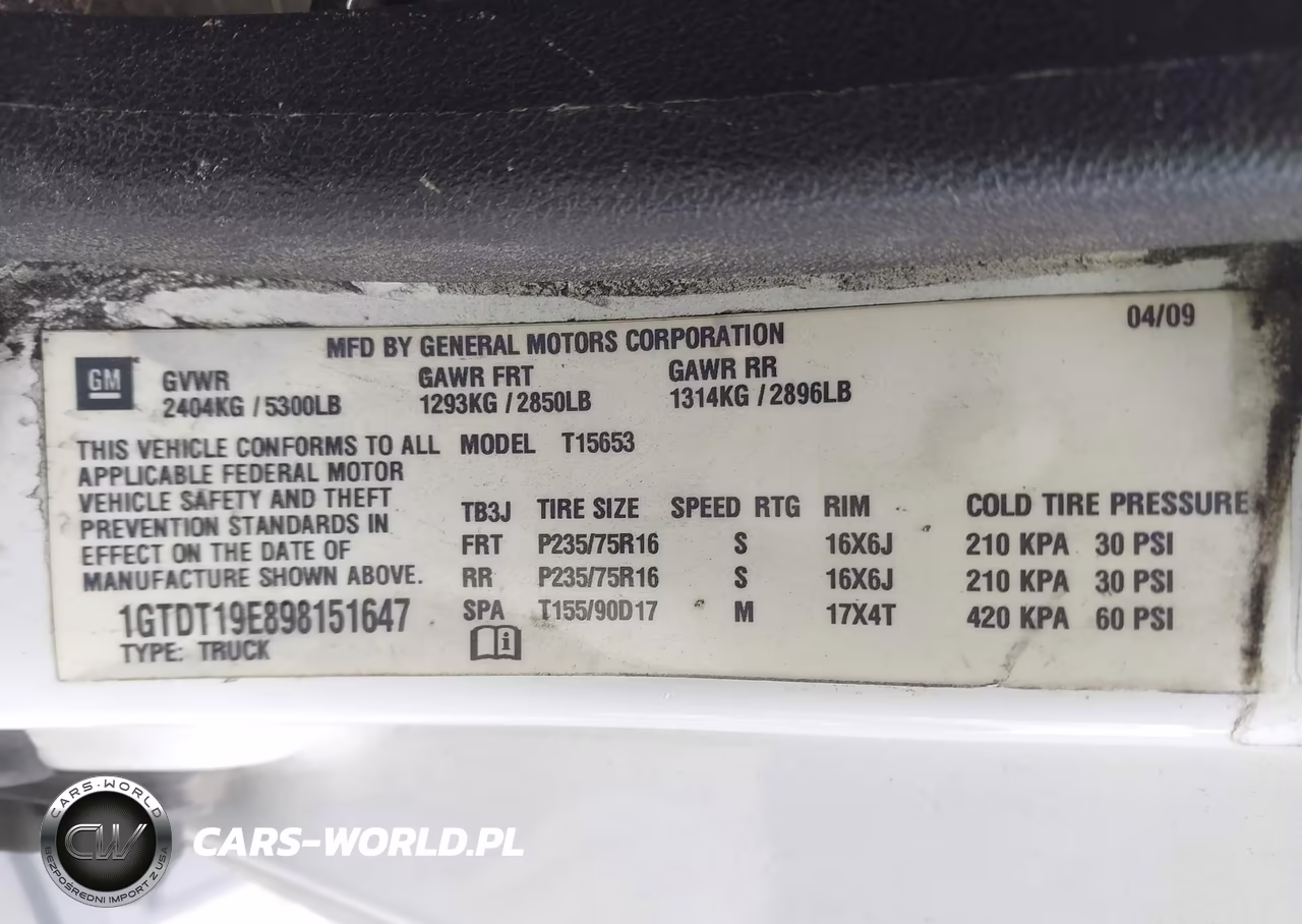 2009 GMC Canyon Work Truck VIN:1GTDT19E898151647 - 9