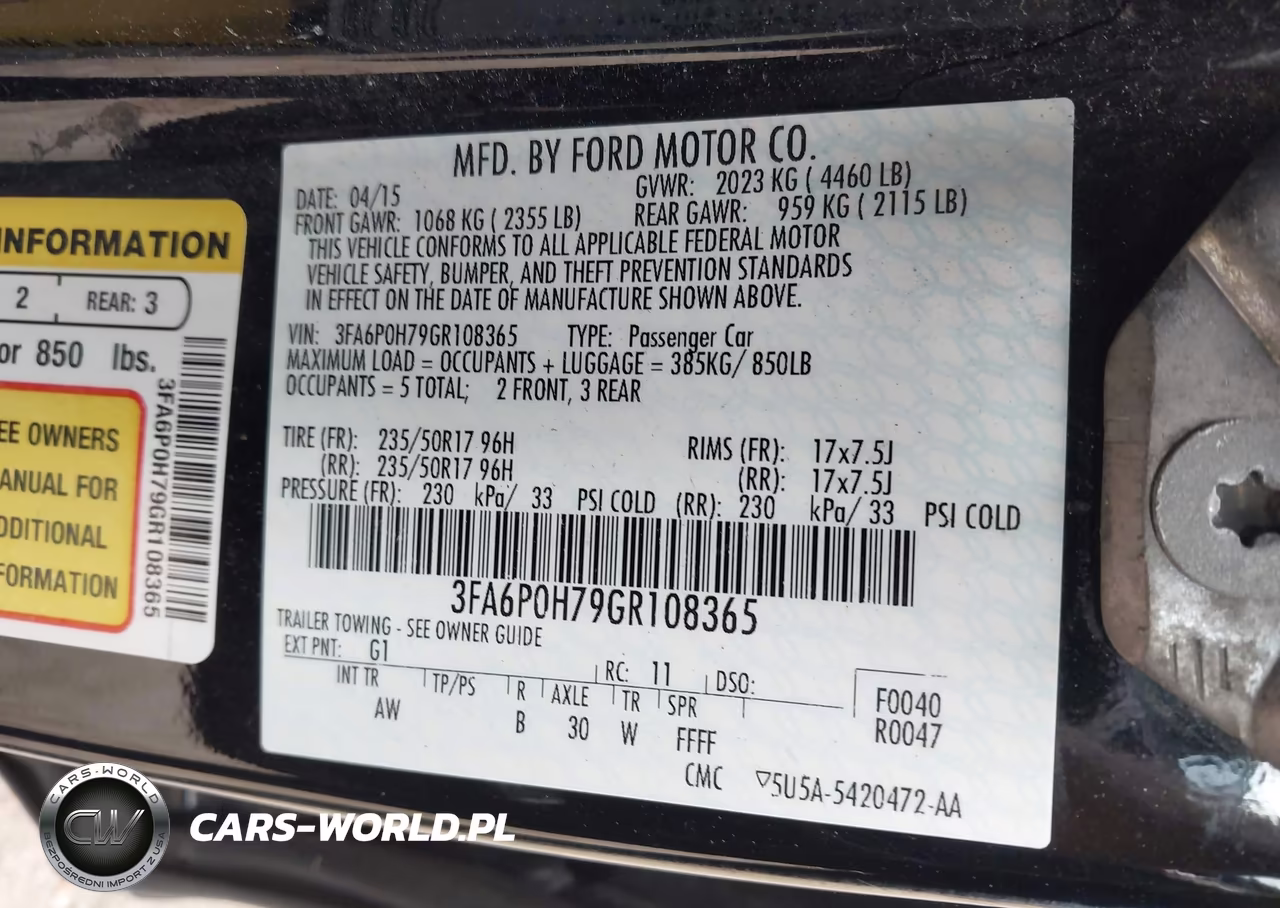 2016 Ford Fusion Se VIN:3FA6P0H79GR108365 - 9