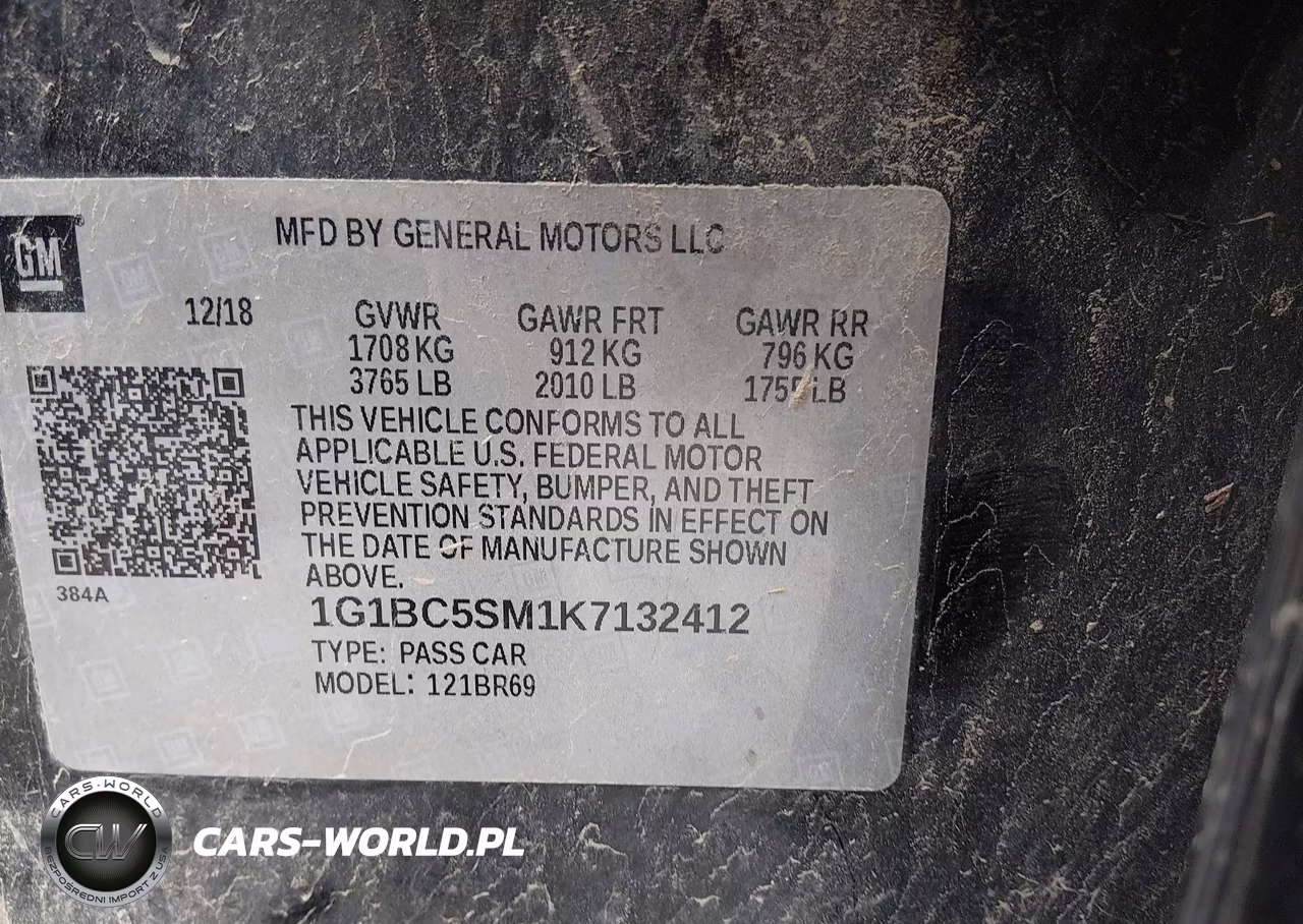 2019 Chevrolet Cruze Ls VIN:1G1BC5SM1K7132412 - 9