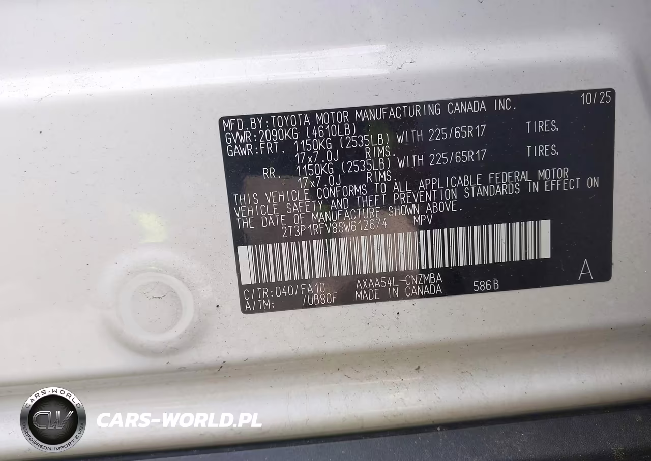 2025 Toyota Rav4 Xle VIN:2T3P1RFV8SW612674 - 9