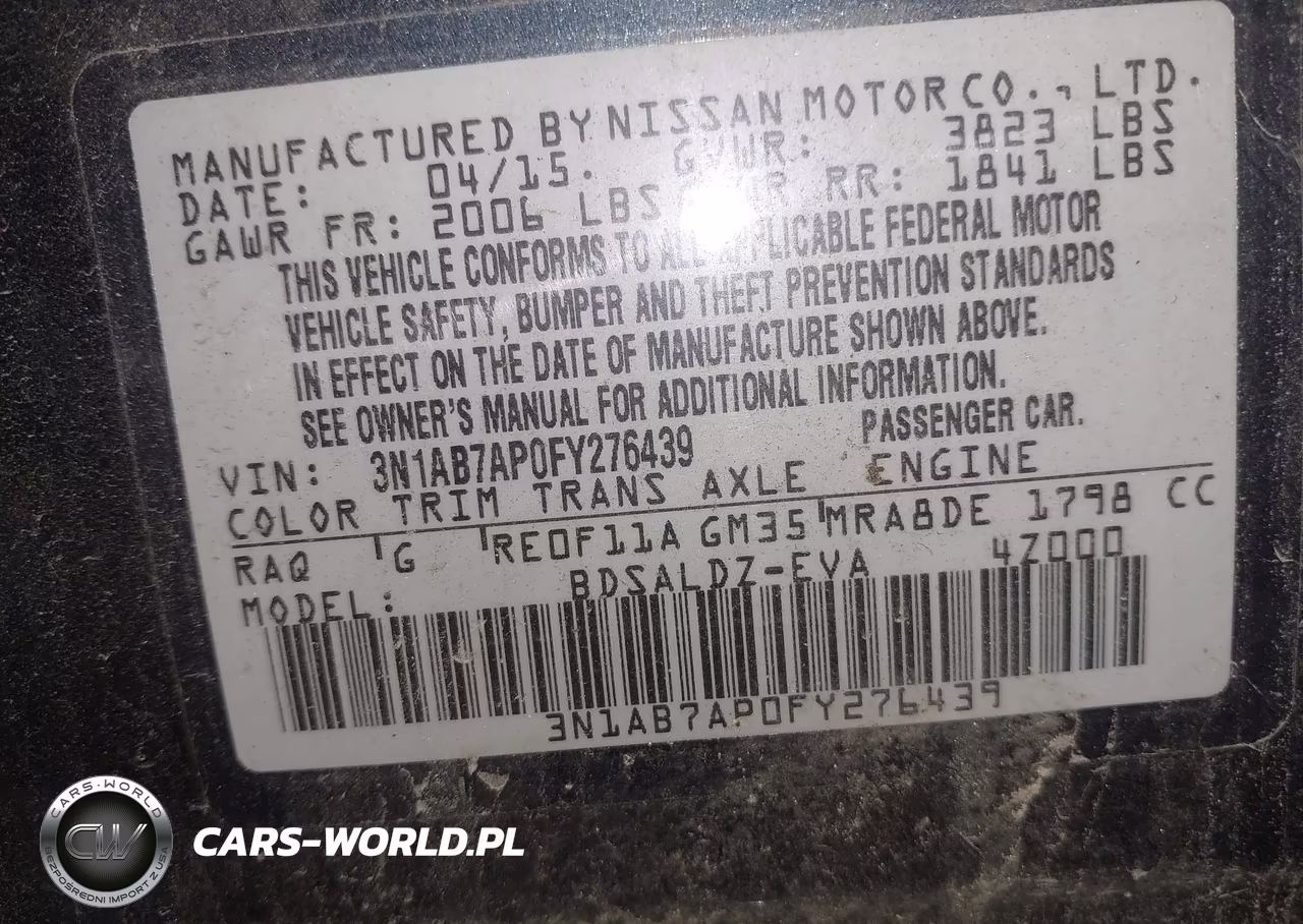 2015 Nissan Sentra Sv VIN:3N1AB7AP0FY276439 - 9