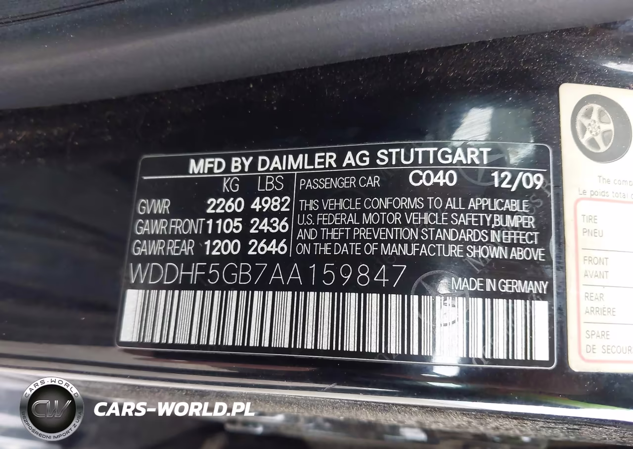 2010 Mercedes-Benz E 350 VIN:WDDHF5GB7AA159847 - 9