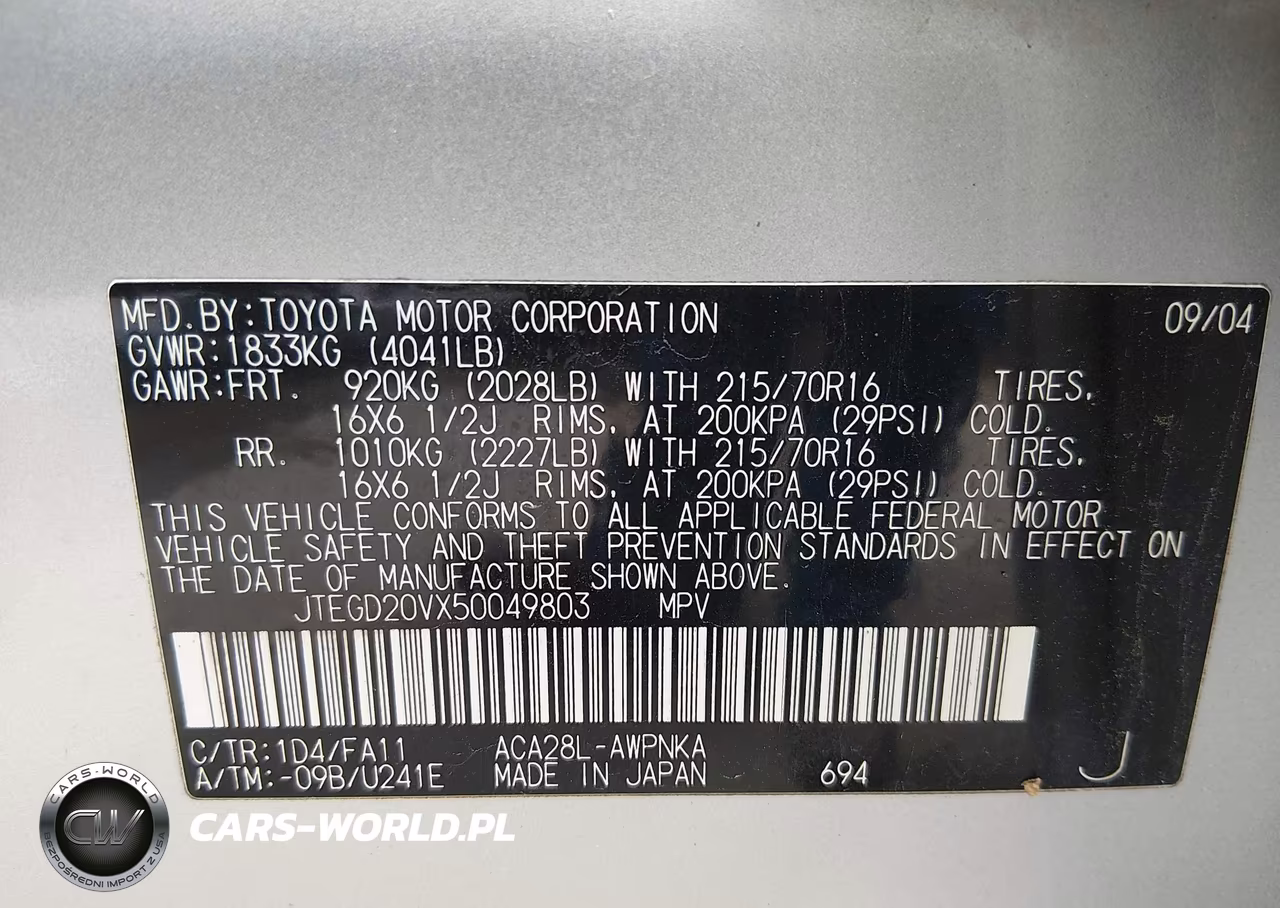 2005 Toyota Rav4 VIN:JTEGD20VX50049803 - 9