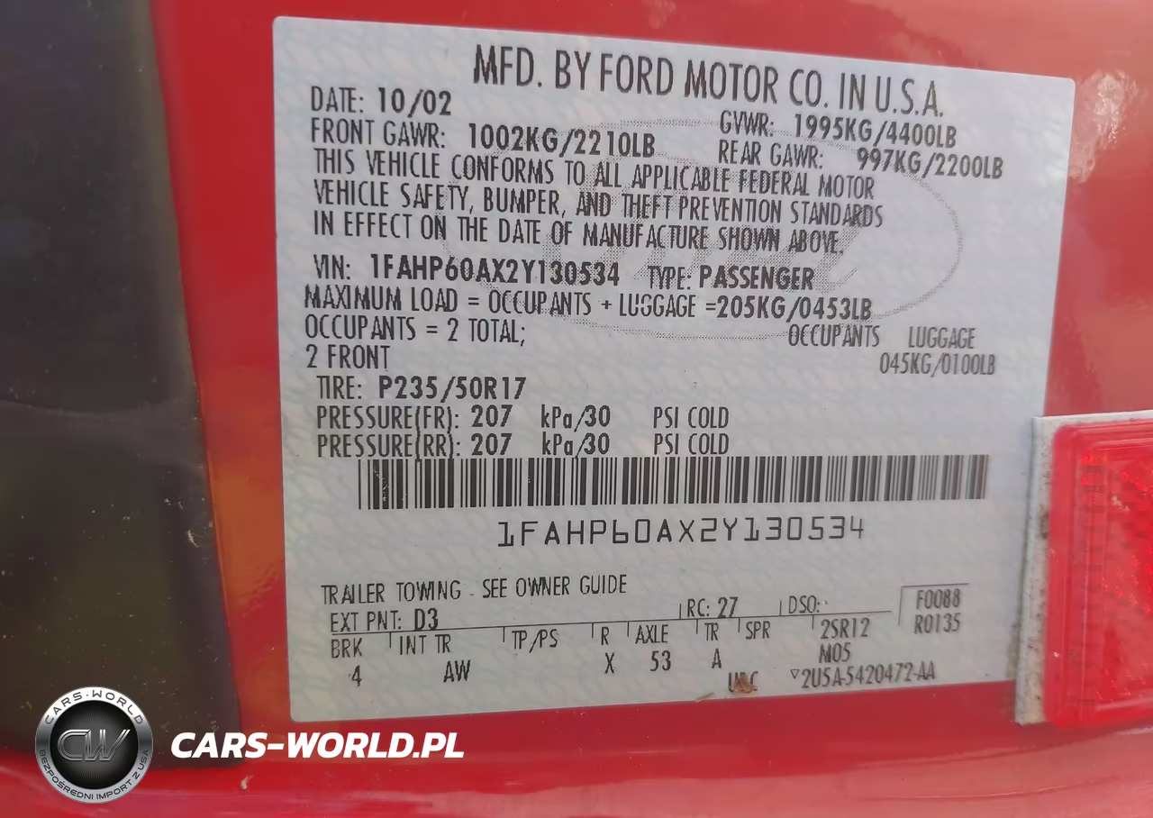 2002 Ford Thunderbird VIN:1FAHP60AX2Y130534 - 9