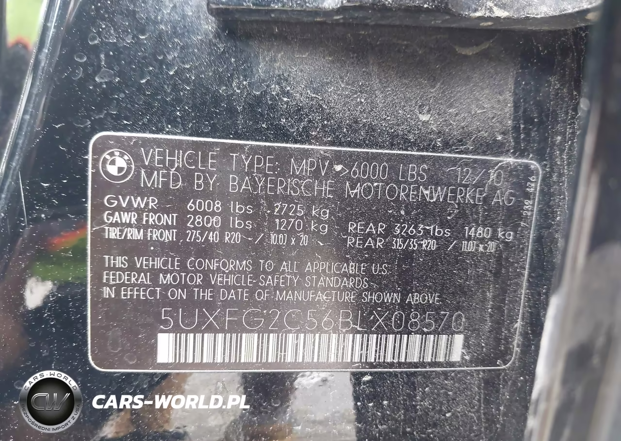 2011 BMW X6 xDrive35I VIN:5UXFG2C56BLX08570 - 9
