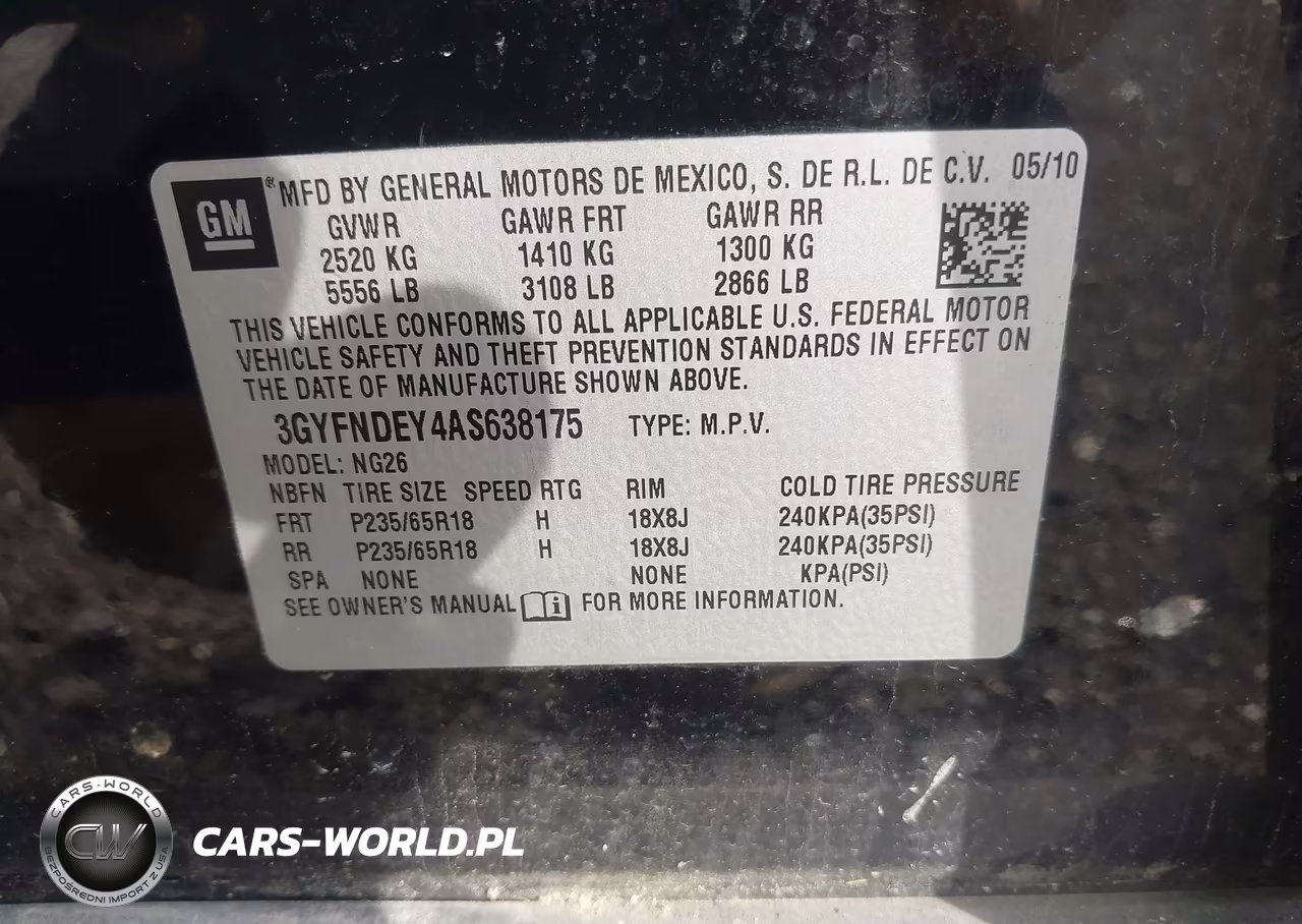 2010 Cadillac Srx Luxury Collection VIN:3GYFNDEY4AS638175 - 9