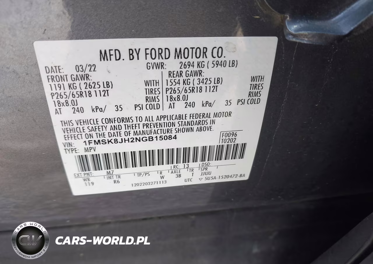2022 Ford Explorer Timberline VIN:1FMSK8JH2NGB15084 - 9
