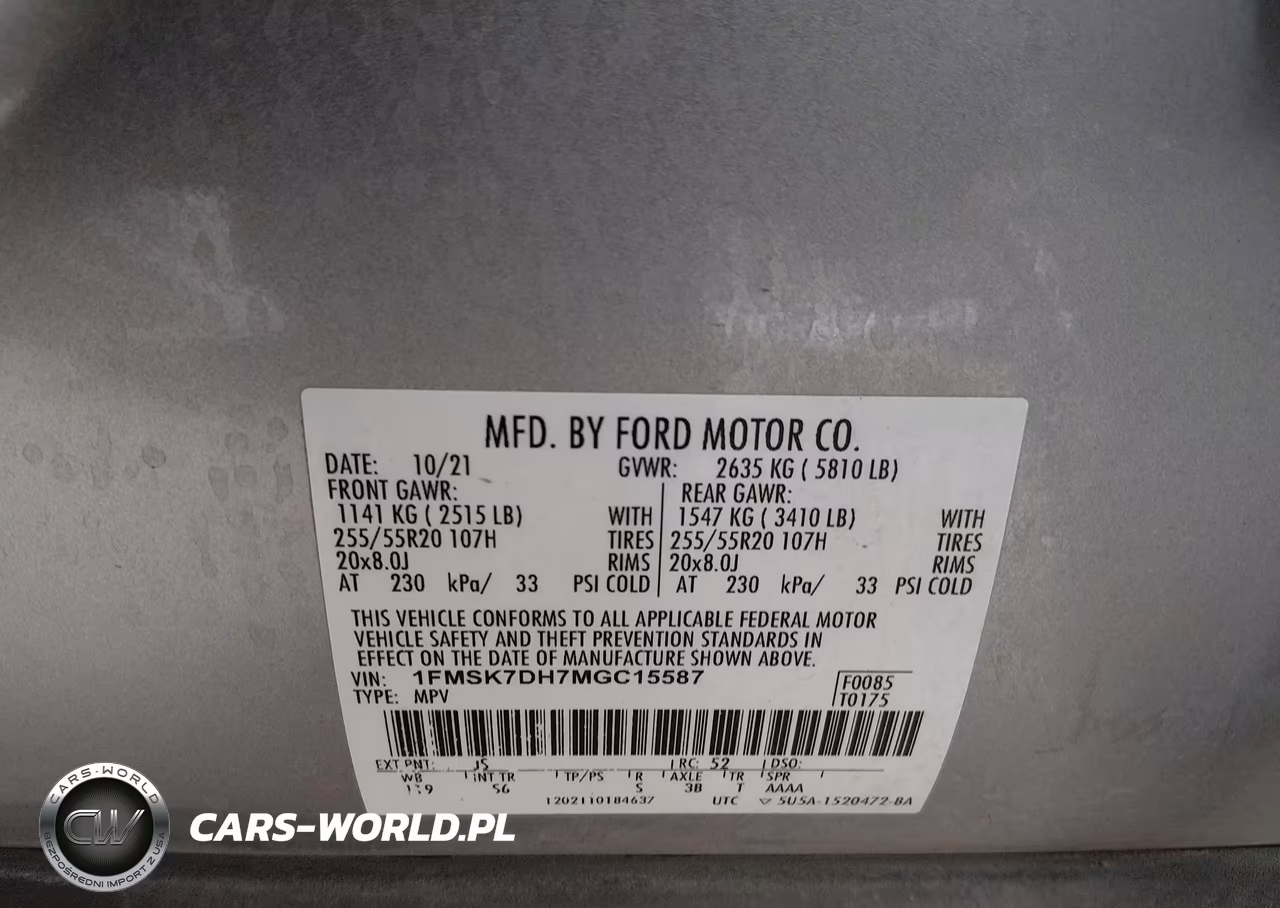 2021 Ford Explorer Xlt VIN:1FMSK7DH7MGC15587 - 9