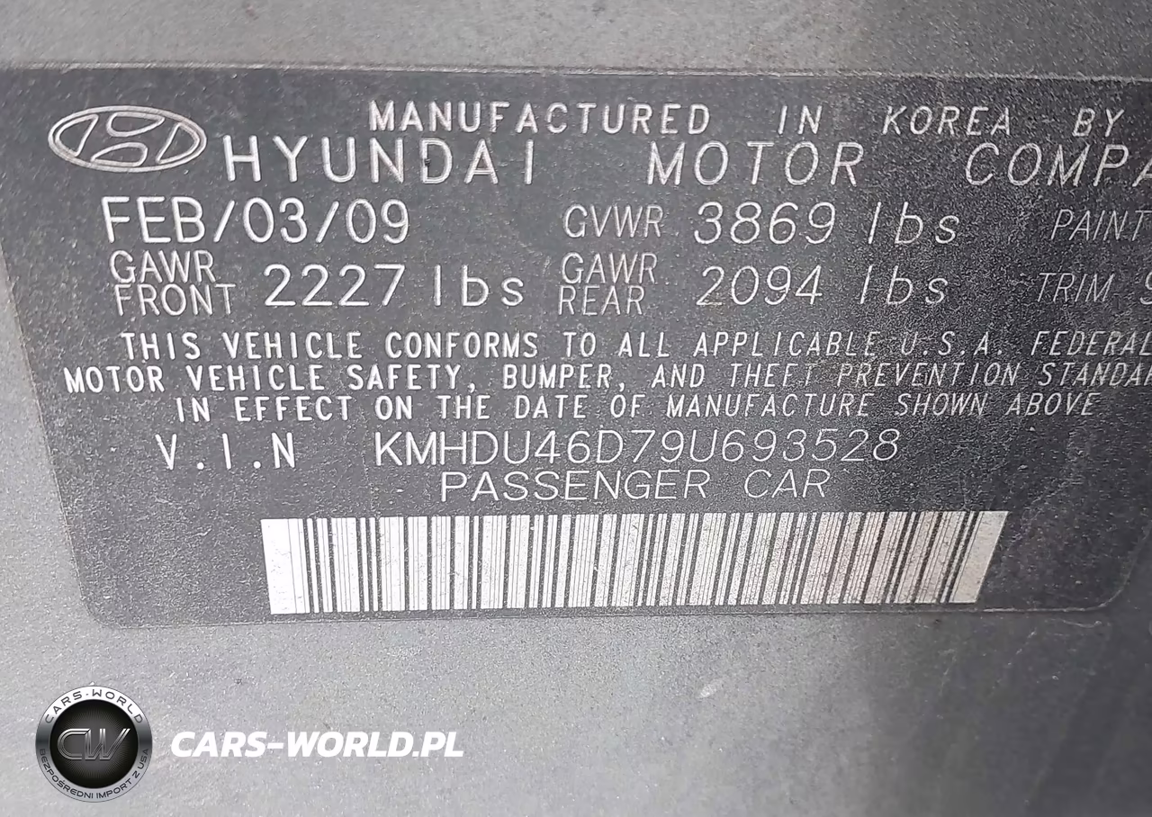 2009 Hyundai Elantra Se VIN:KMHDU46D79U693528 - 9