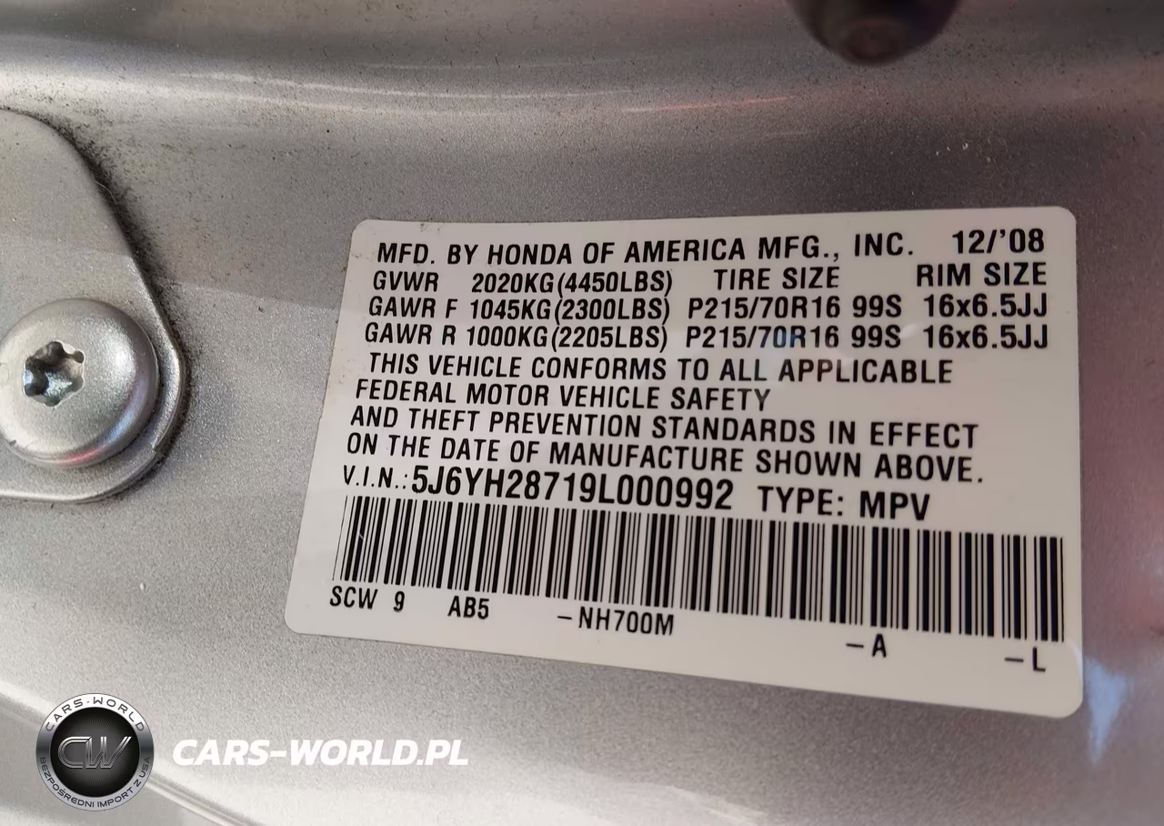2009 Honda Element Ex VIN:5J6YH28719L000992 - 9