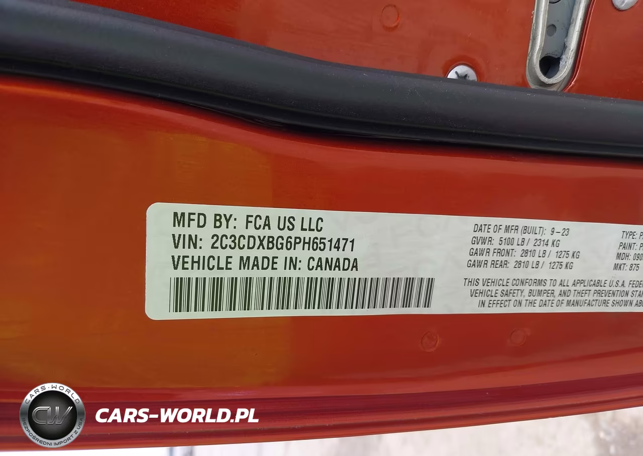 2023 Dodge Charger Sxt VIN:2C3CDXBG6PH651471 - 9