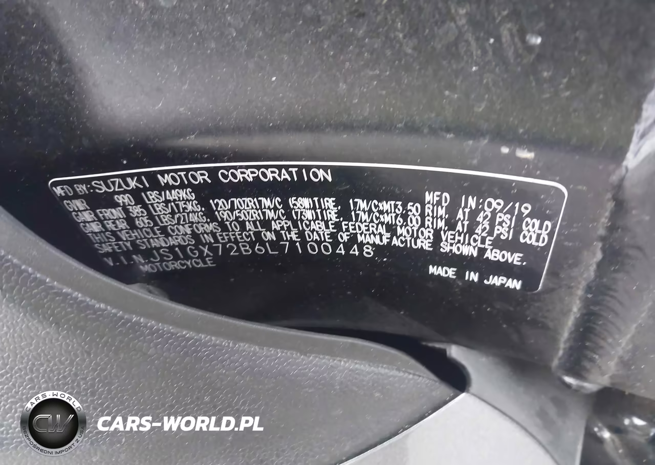 2020 Suzuki Gsx1300 Ra VIN:JS1GX72B6L7100448 - 10