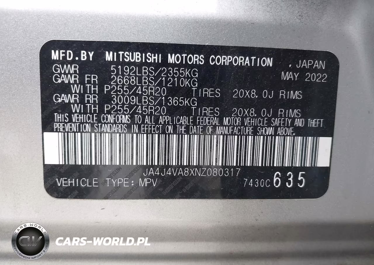 2022 Mitsubishi Outlander Sel 2.5 S-Awc-Sel Launch Edition S-Awc-Sel Special Edition S-Awc VIN:JA4J4VA8XNZ080317 - 9