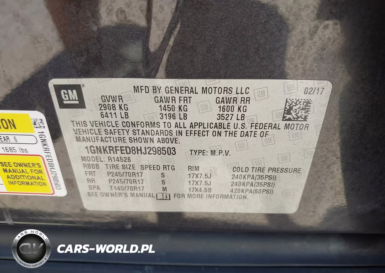 2017 Chevrolet Traverse Ls VIN:1GNKRFED8HJ298503 - 9