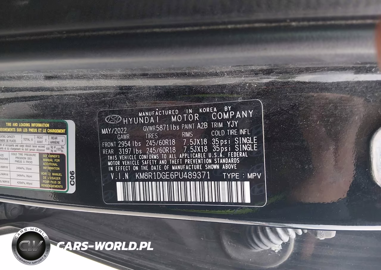 2023 Hyundai Palisade Se VIN:KM8R1DGE6PU489371 - 9