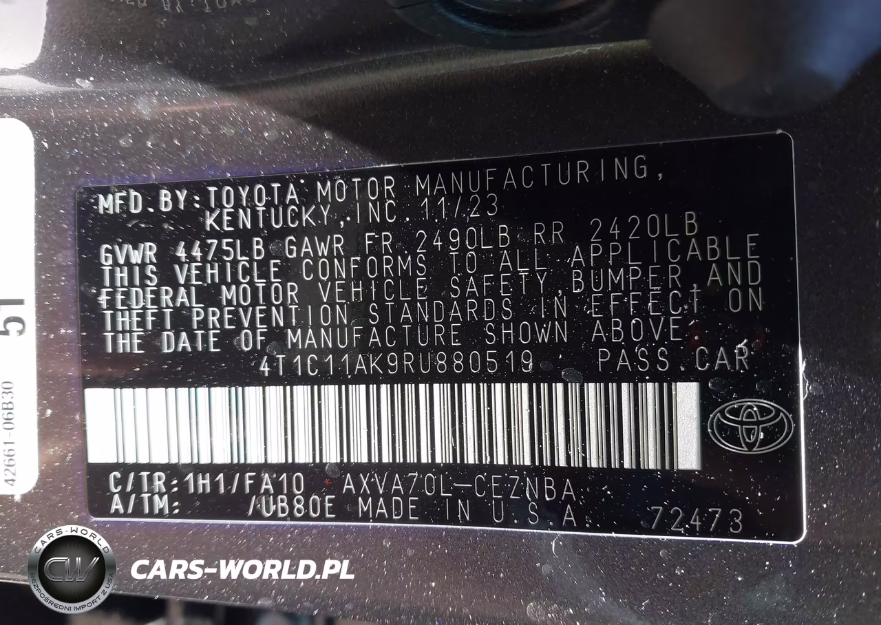 2024 Toyota Camry Le VIN:4T1C11AK9RU880519 - 9