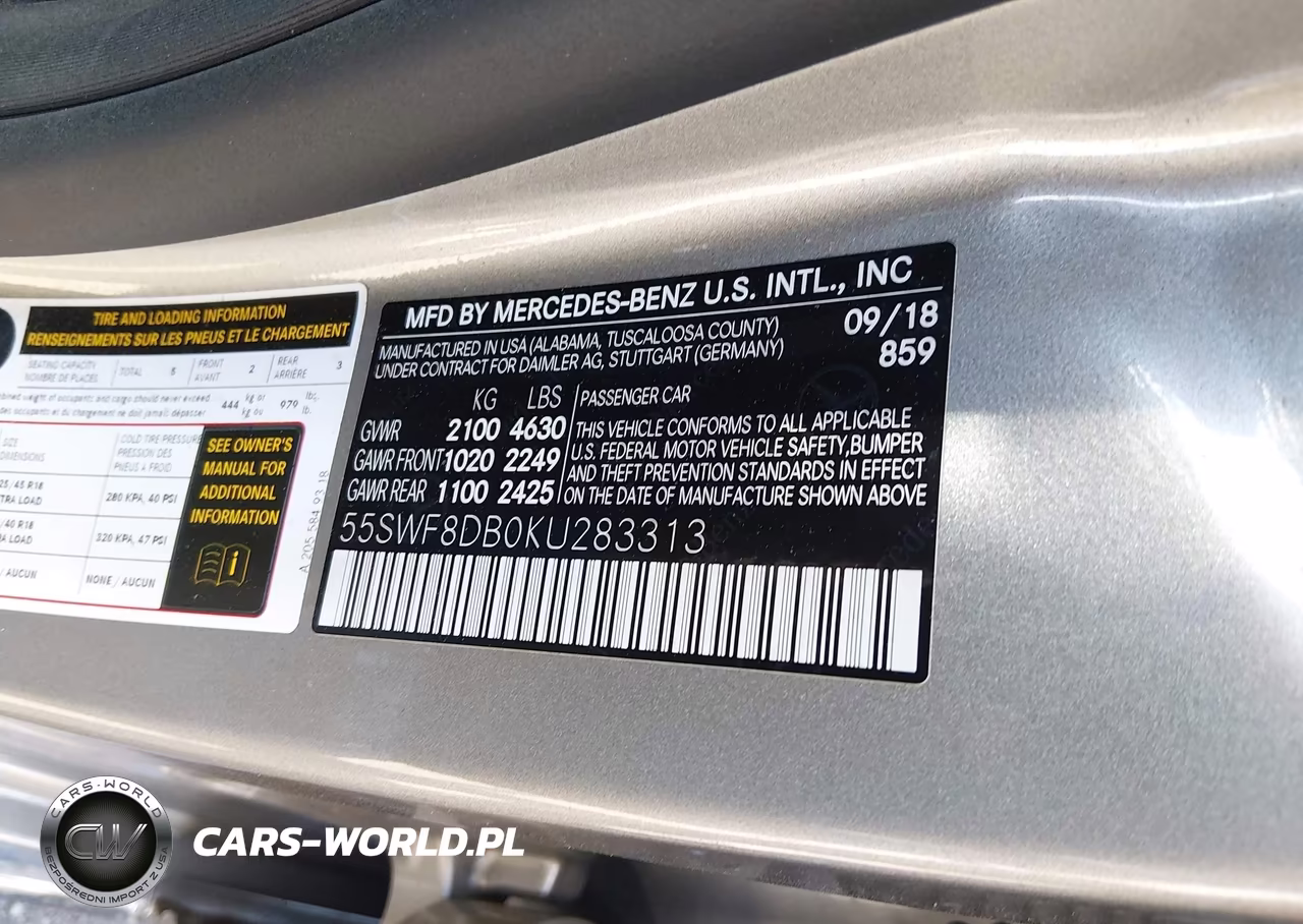 2019 Mercedes-Benz C 300 VIN:55SWF8DB0KU283313 - 9
