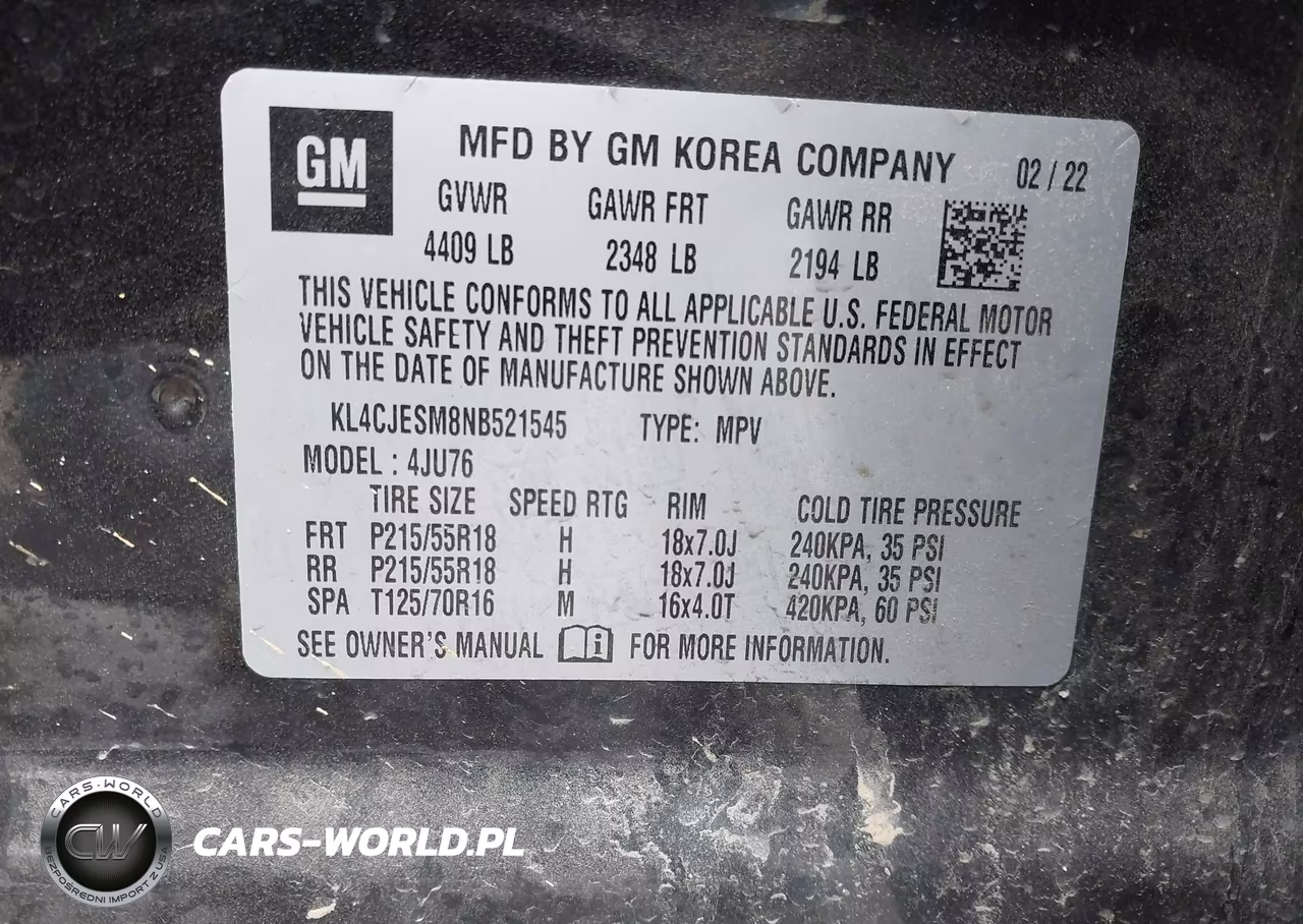 2022 Buick Encore Awd Preferred VIN:KL4CJESM8NB521545 - 9