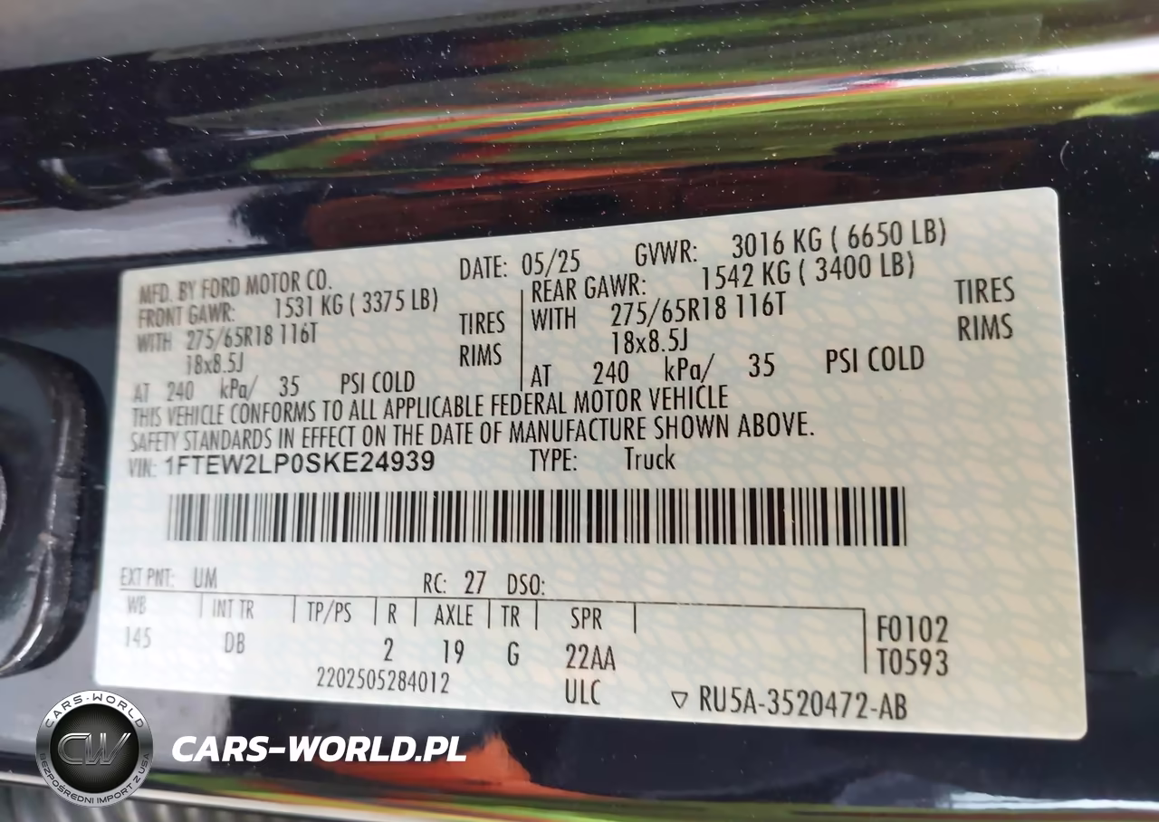 2025 Ford F-150 Stx VIN:1FTEW2LP0SKE24939 - 9