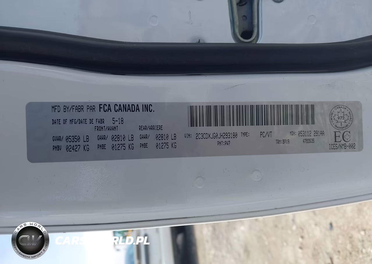2018 Dodge Charger Gt VIN:2C3CDXJG0JH293180 - 9
