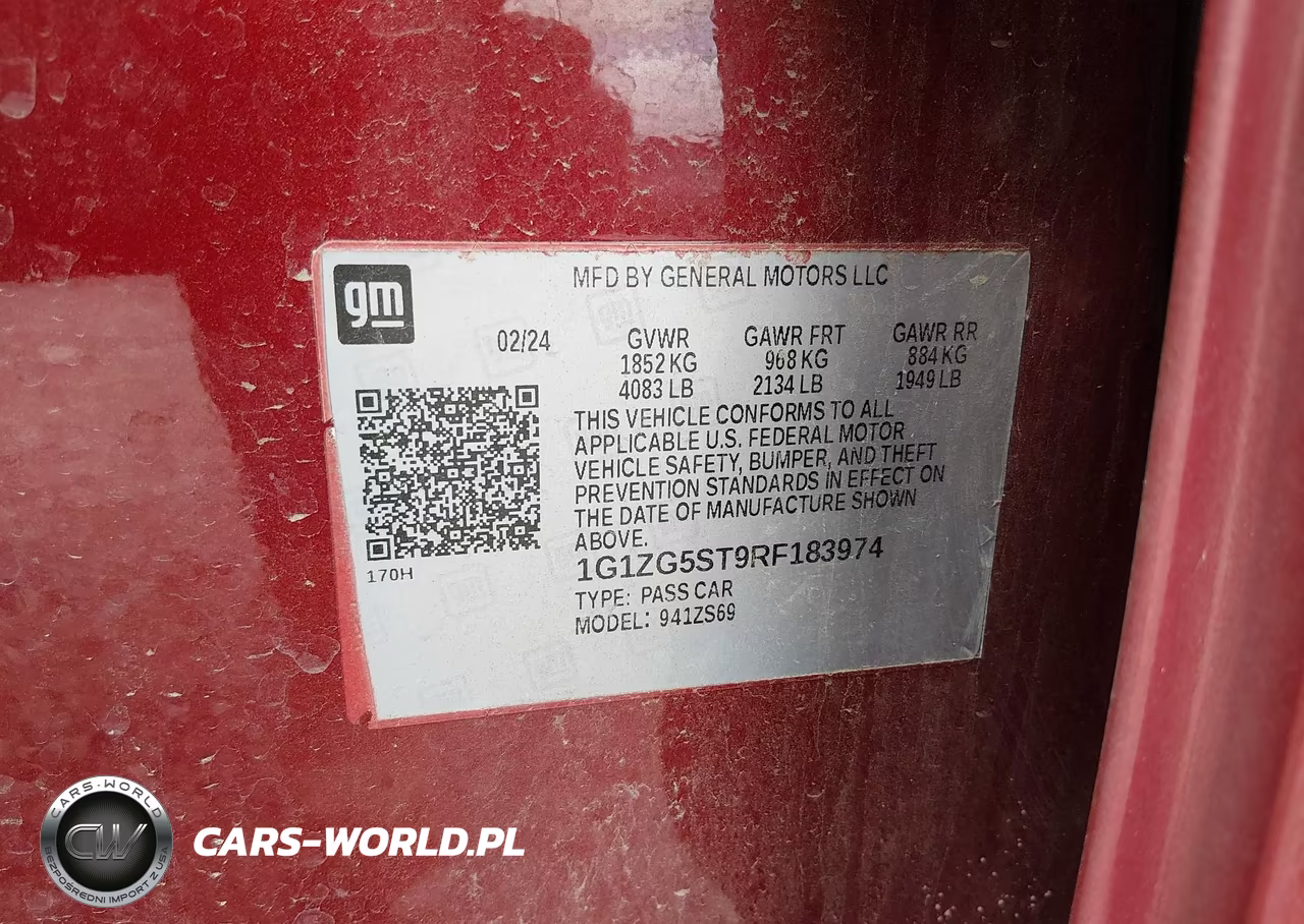2024 Chevrolet Malibu Fwd Rs VIN:1G1ZG5ST9RF183974 - 9