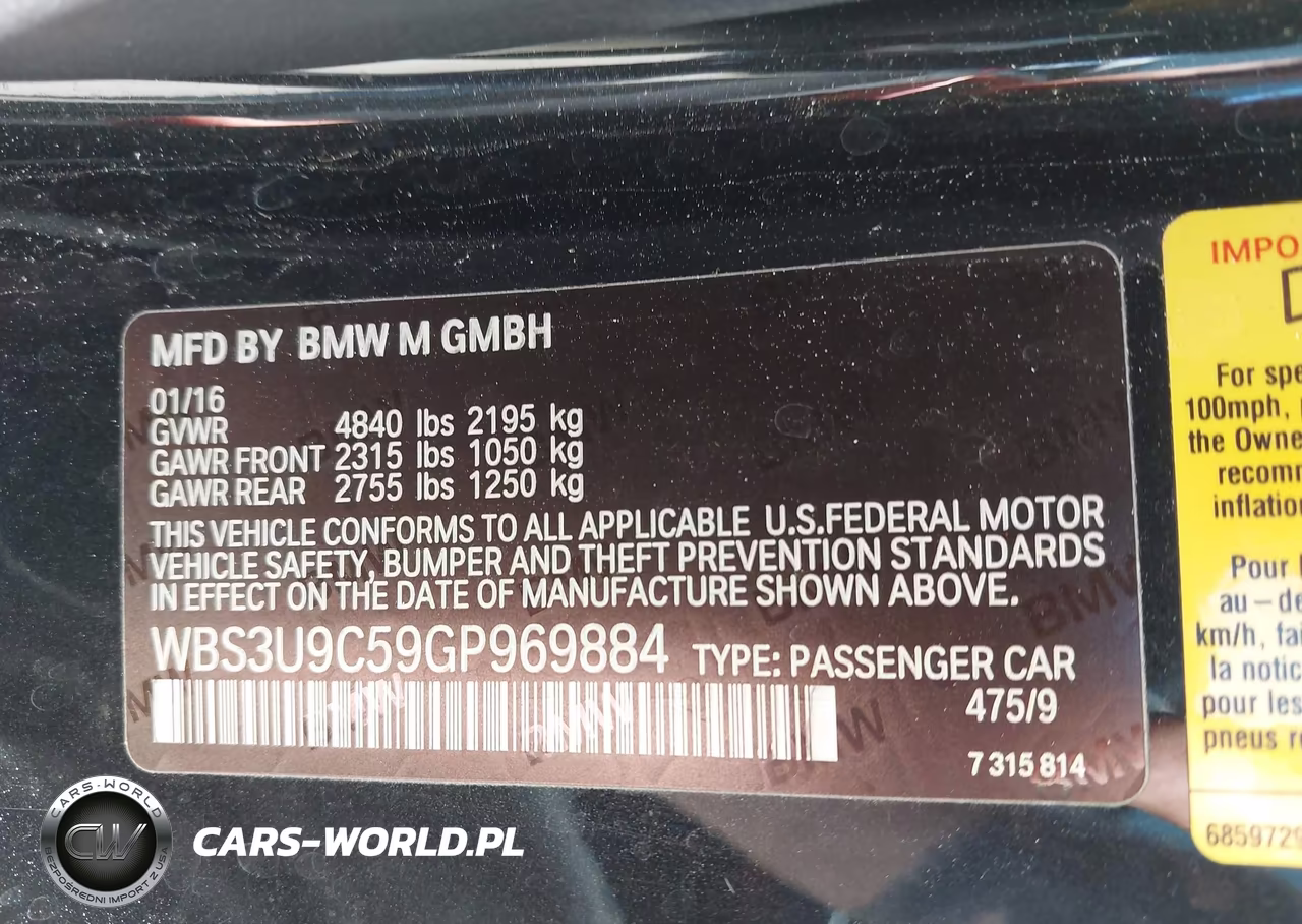 2016 BMW M4 VIN:WBS3U9C59GP969884 - 9