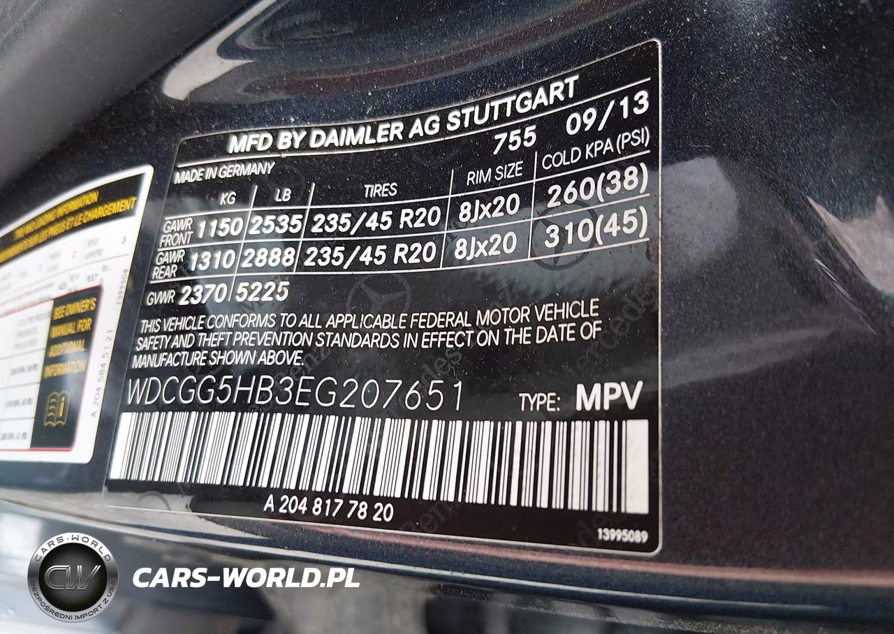 2014 Mercedes-Benz Glk 350 VIN:WDCGG5HB3EG207651 - 9