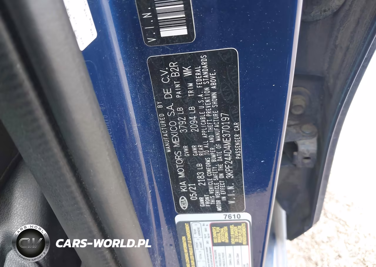 2021 Kia Forte Lxs VIN:3KPF24AD4ME370197 - 9