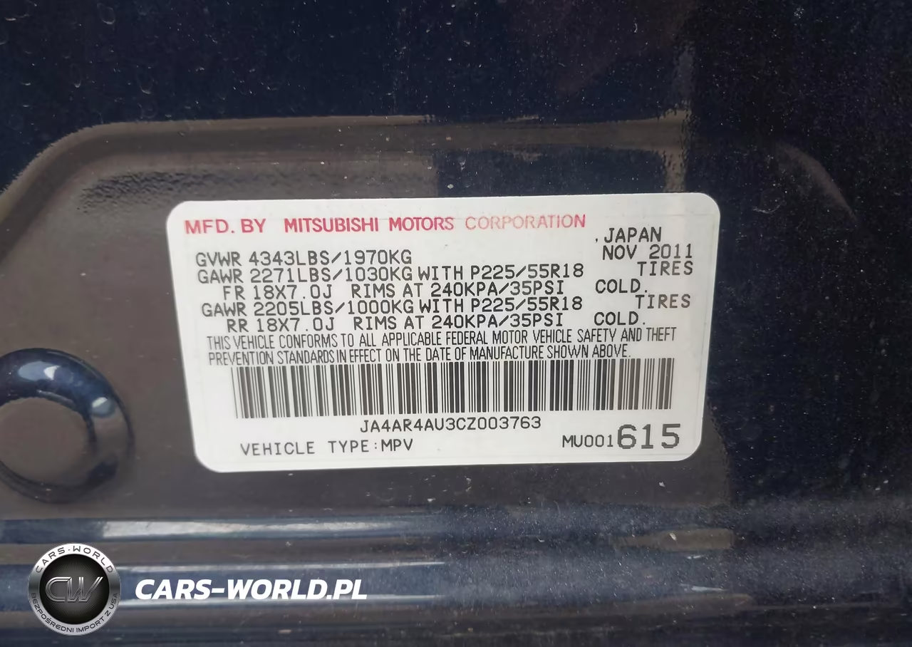 2012 Mitsubishi Outlander Sport Se VIN:JA4AR4AU3CZ003763 - 9