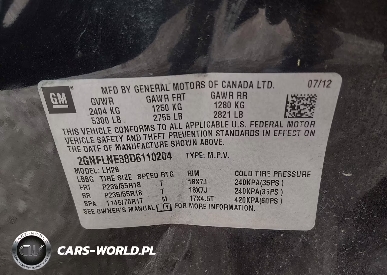 2013 Chevrolet Equinox 2Lt VIN:2GNFLNE38D6110204 - 9