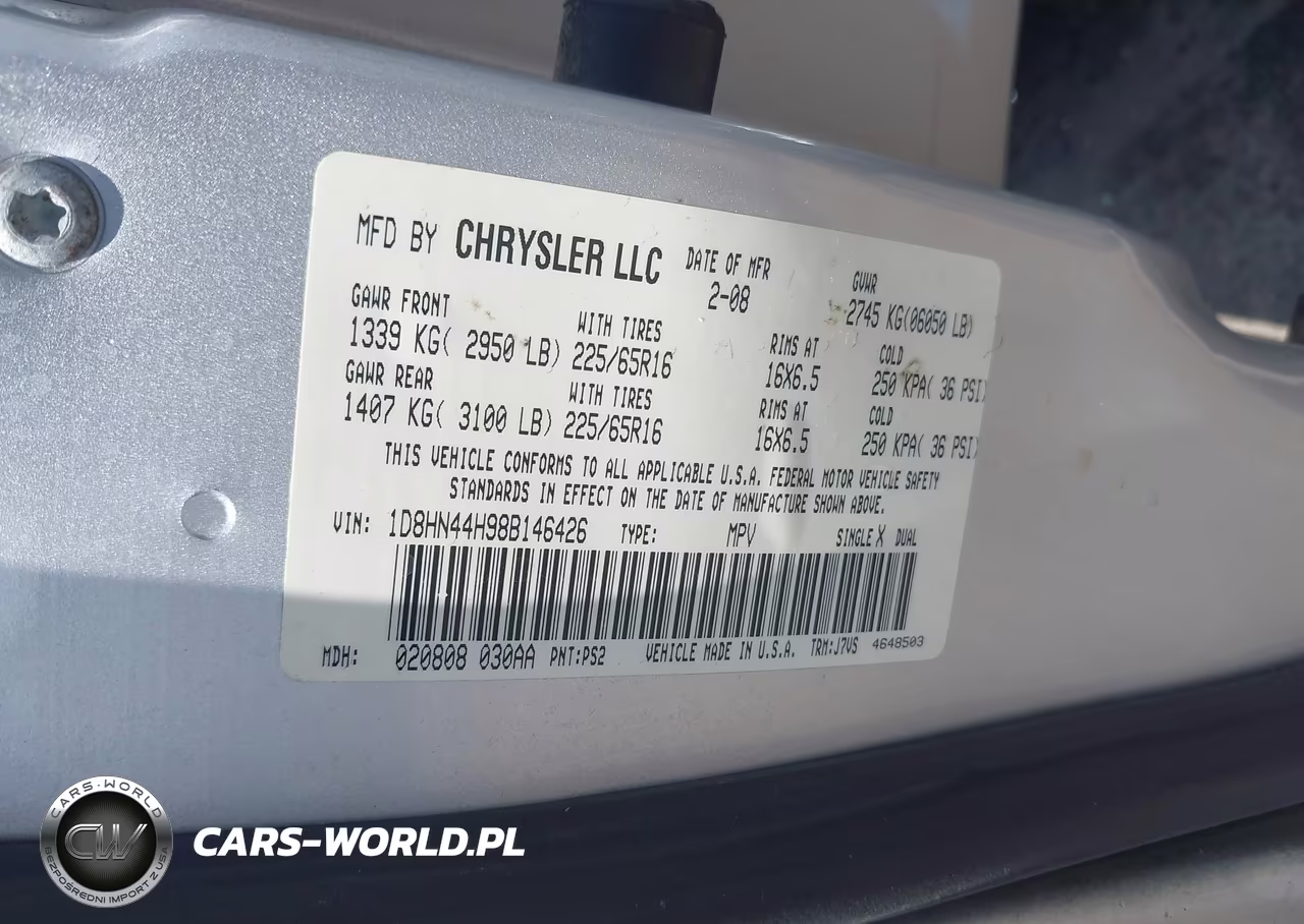 2008 Dodge Grand Caravan Se VIN:1D8HN44H98B146426 - 9