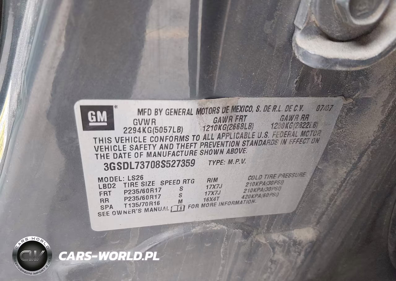 2008 Saturn Vue V6 Xr VIN:3GSDL73708S527359 - 9