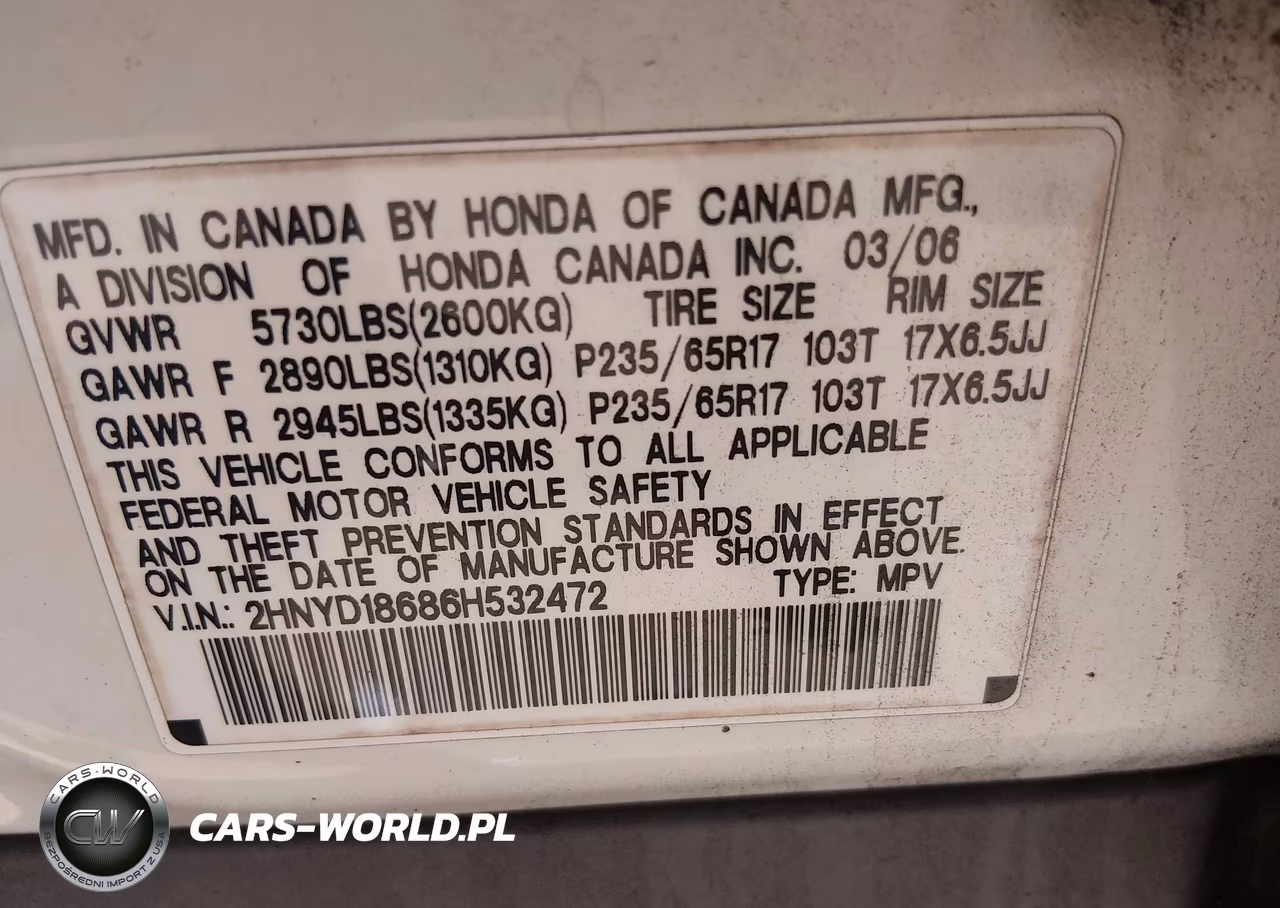 2006 Acura Mdx VIN:2HNYD18686H532472 - 9