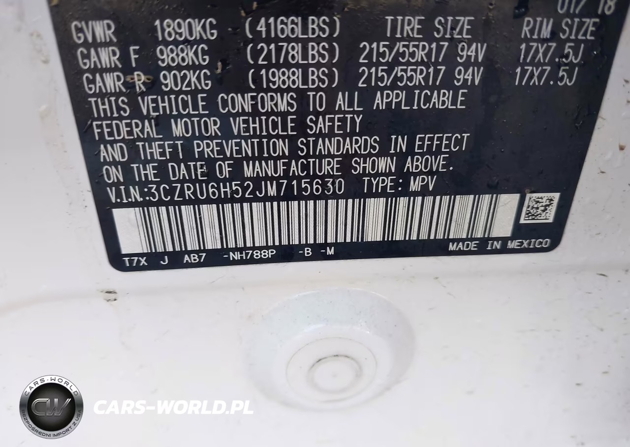 2018 Honda Hr-V Ex VIN:3CZRU6H52JM715630 - 9