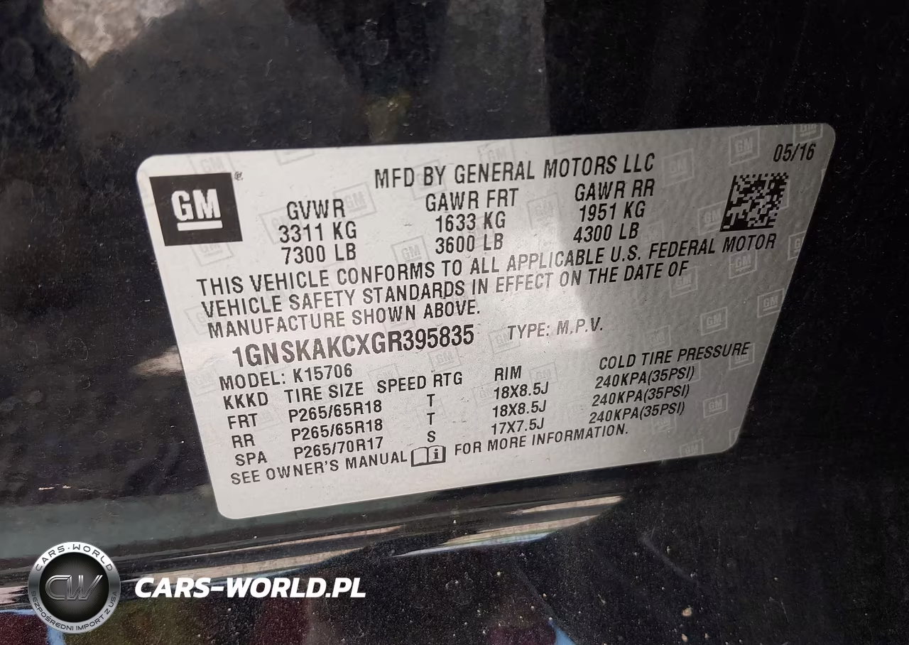 2016 Chevrolet Tahoe Ls VIN:1GNSKAKCXGR395835 - 9