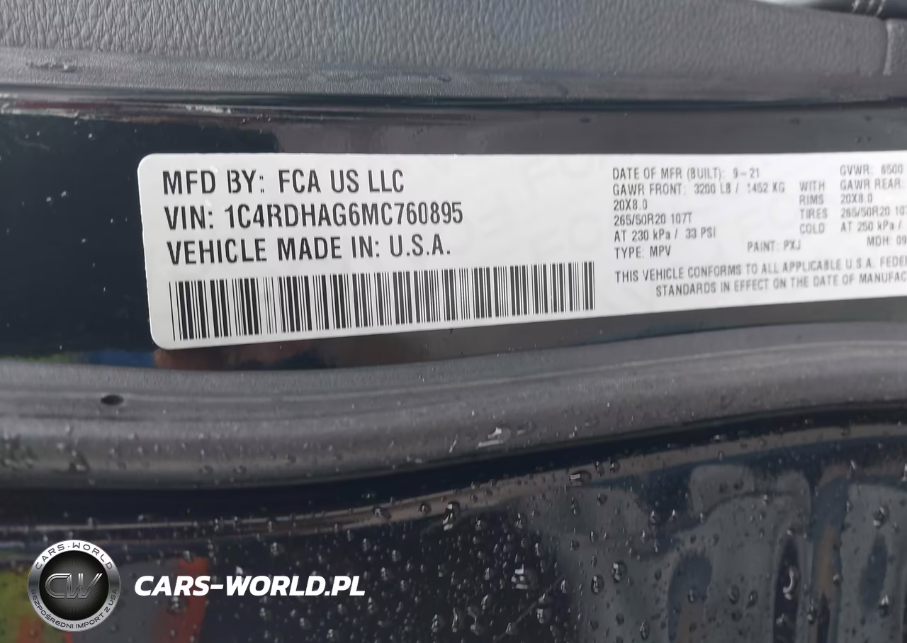 2021 Dodge Durango Sxt Plus Rwd VIN:1C4RDHAG6MC760895 - 9