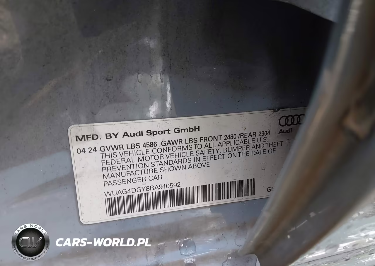 2024 Audi Rs 3 Tfsi Quattro S Tronic VIN:WUAG4DGY8RA910592 - 9