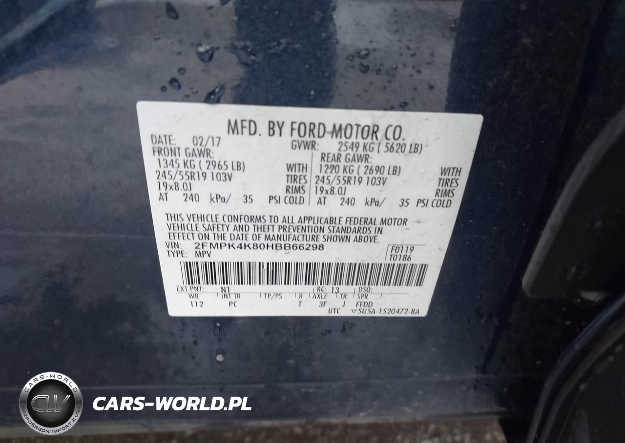 2017 Ford Edge Titanium VIN:2FMPK4K80HBB66298 - 9