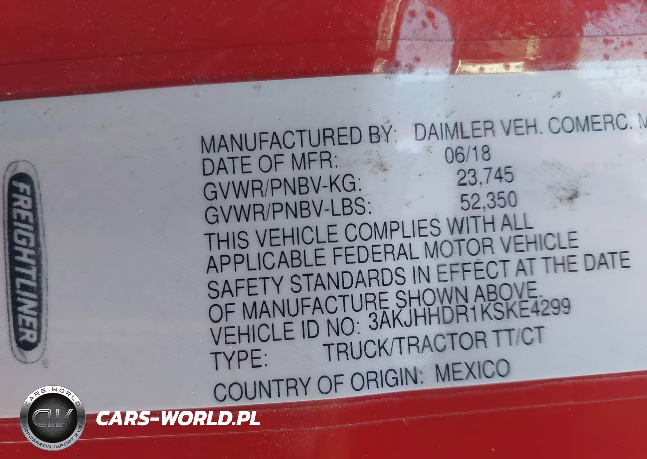 2019 Freightliner New Cascadia 126 VIN:3AKJHHDR1KSKE4299 - 8