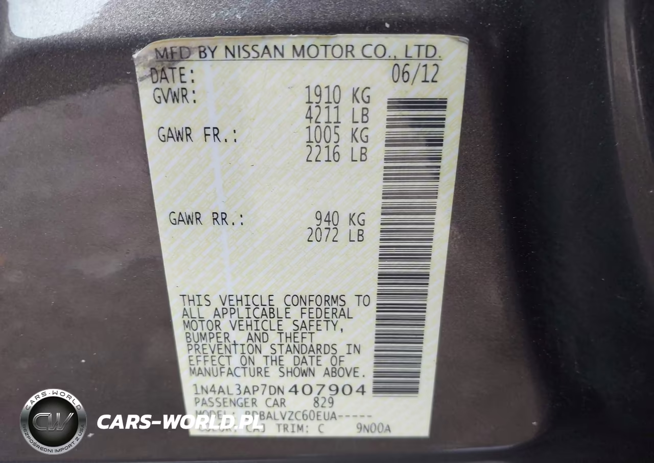 2013 Nissan Altima 2.5 Sl VIN:1N4AL3AP7DN407904 - 9