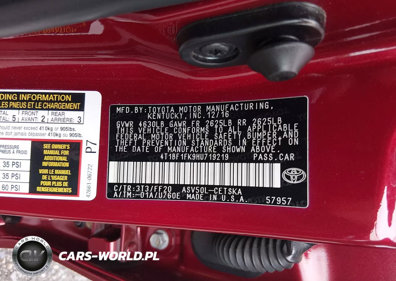 2017 Toyota Camry Se VIN:4T1BF1FK9HU719219 - 9