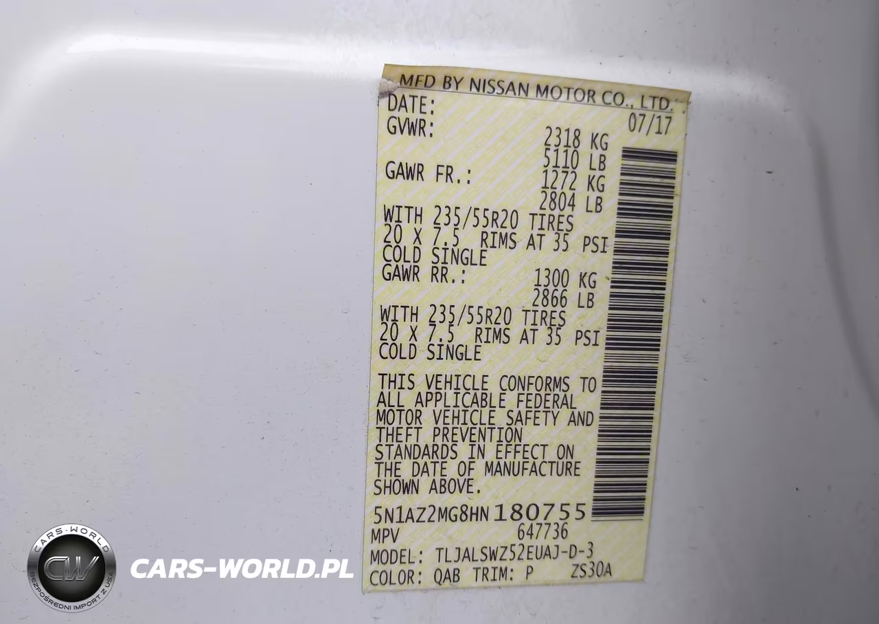 2017 Nissan Murano Platinum VIN:5N1AZ2MG8HN180755 - 9