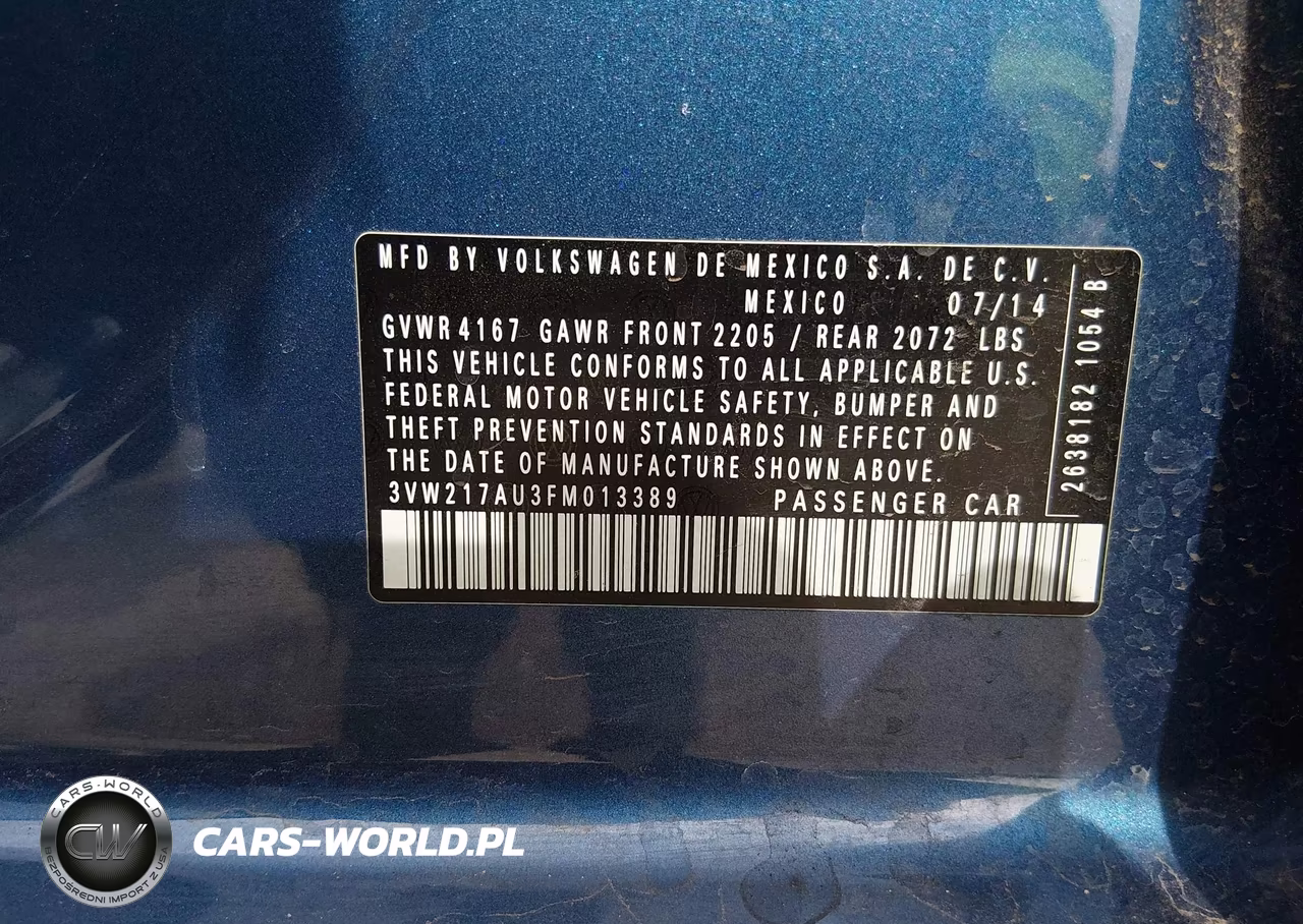 2015 Volkswagen Golf Tsi Sel 4-Door VIN:3VW217AU3FM013389 - 9