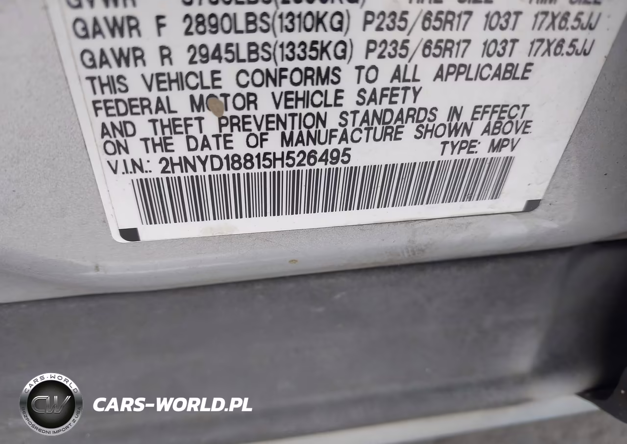 2005 Acura Mdx VIN:2HNYD18815H526495 - 9