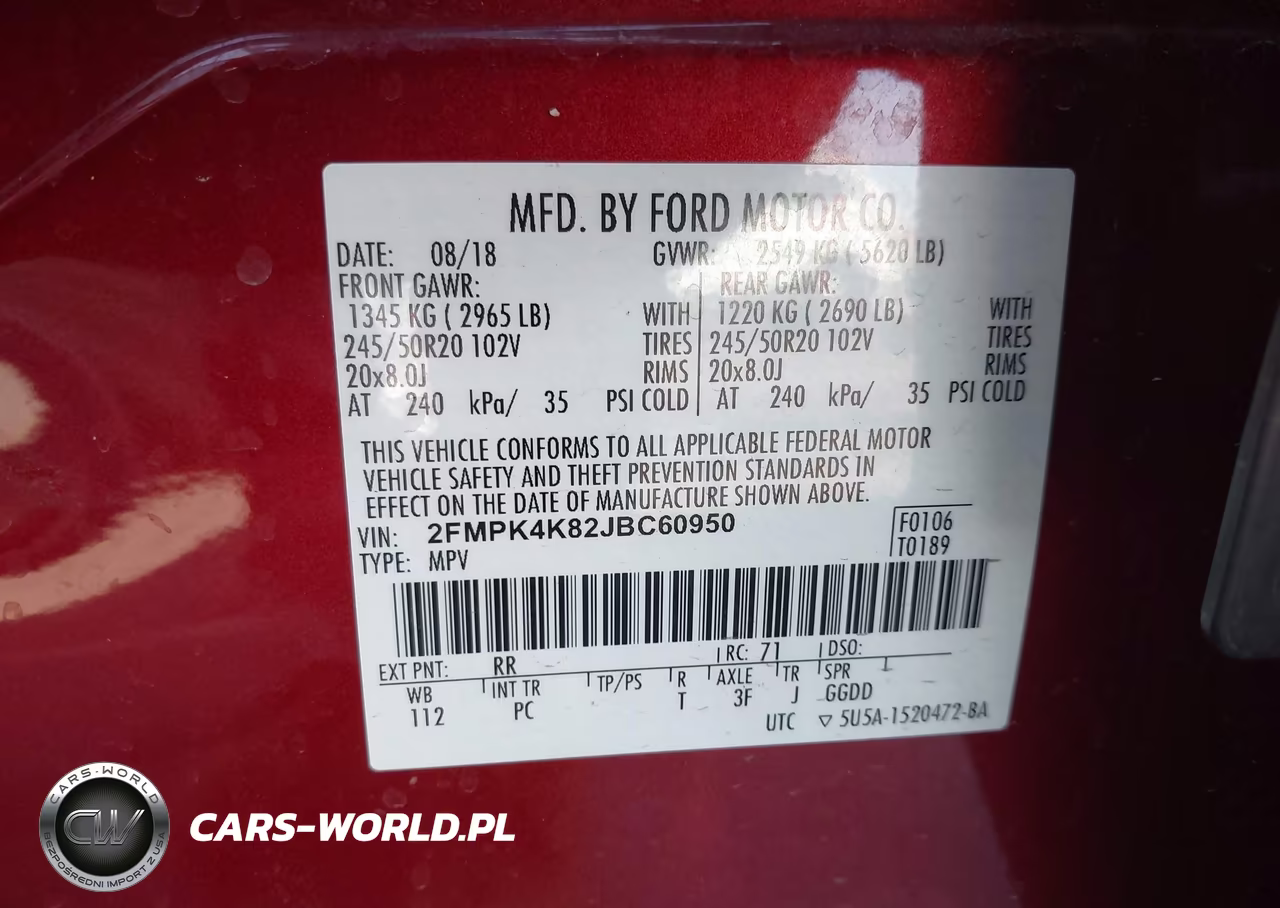 2018 Ford Edge Titanium VIN:2FMPK4K82JBC60950 - 9