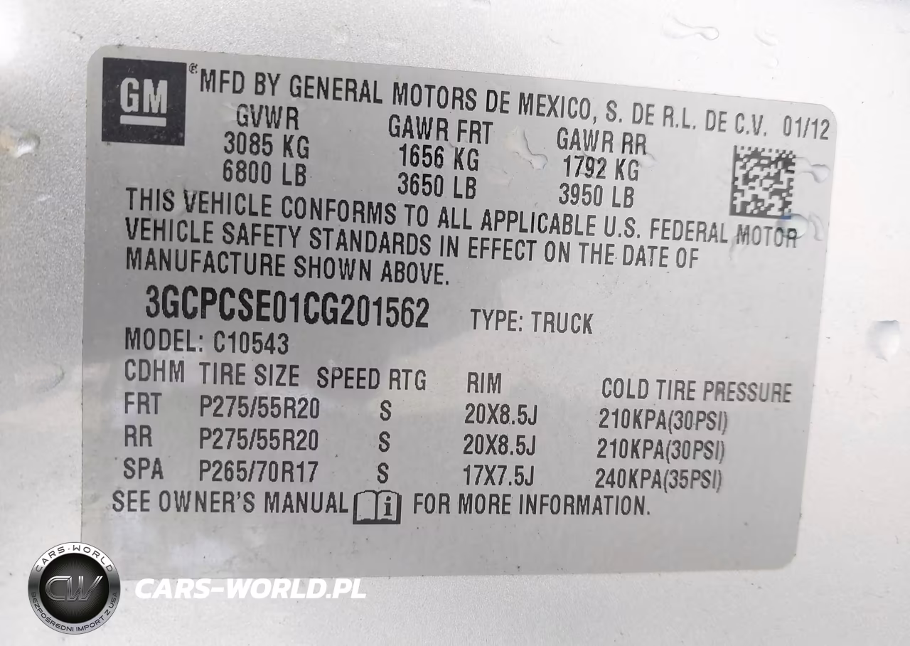 2012 Chevrolet Silverado 1500 Lt VIN:3GCPCSE01CG201562 - 9