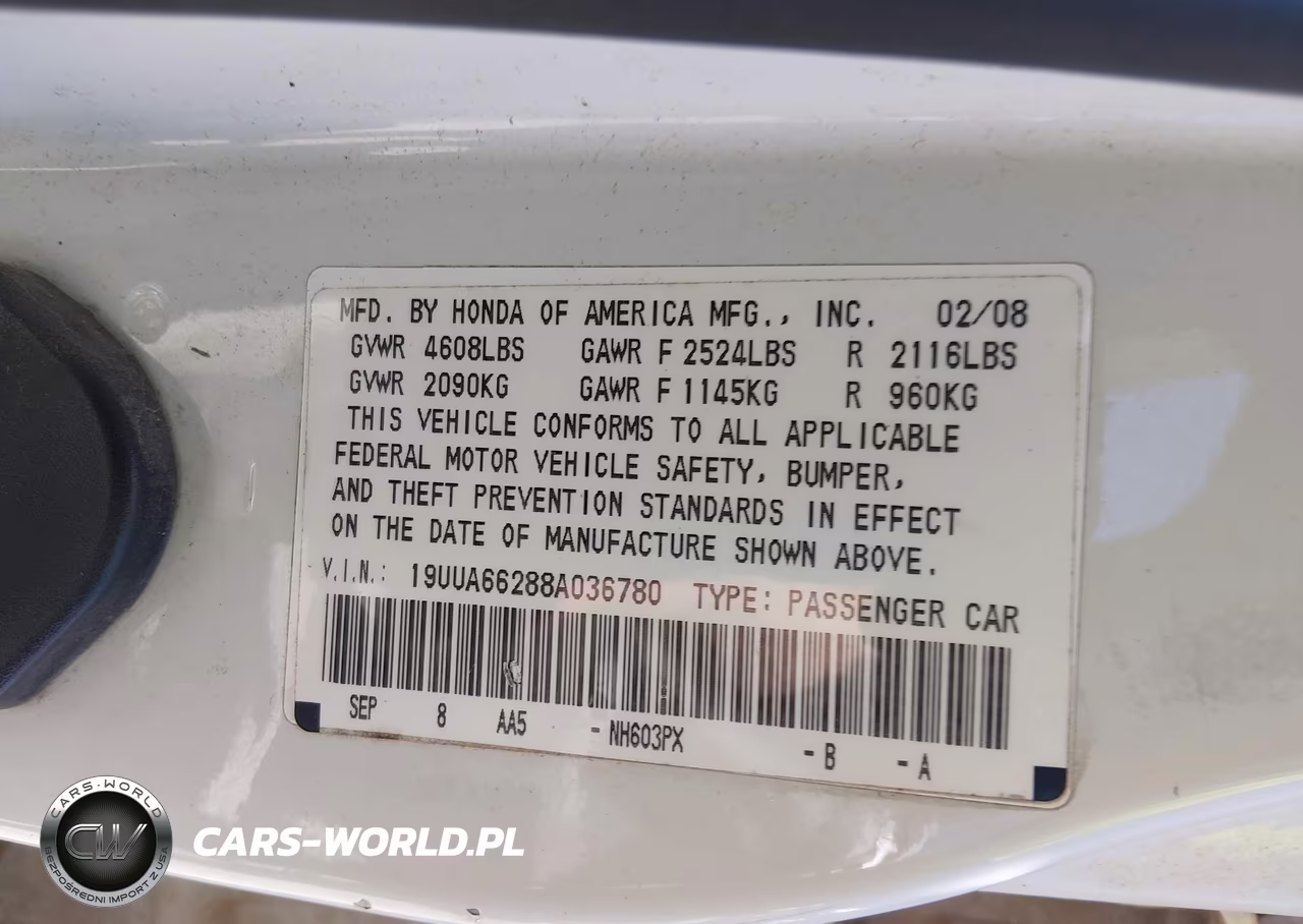 2008 Acura Tl VIN:19UUA66288A036780 - 9